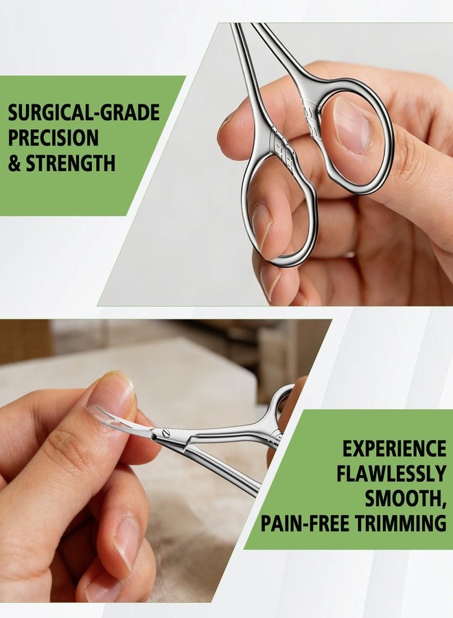 BALUCA Professional Extra Fine Curved Cuticle Scissors - Super Slim 3.9” Manicure & Grooming Scissors with Precision Tip for Nails, Cuticles, Eyebrows, Eyelashes, Dry Skin - Image 2